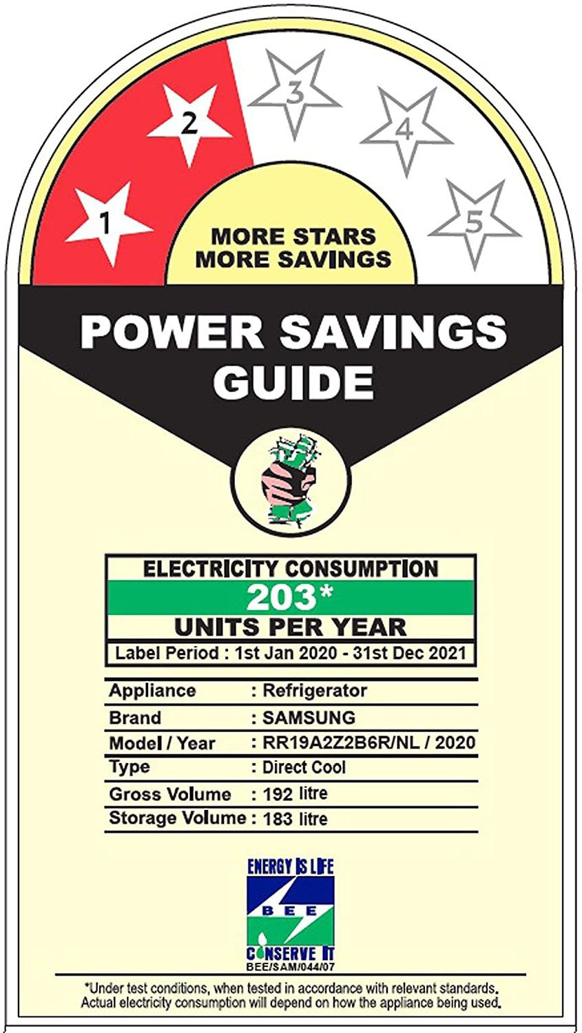 Image of Samsung 192 L Direct Cool Single Door 2 Star Refrigerator with Base Drawer
