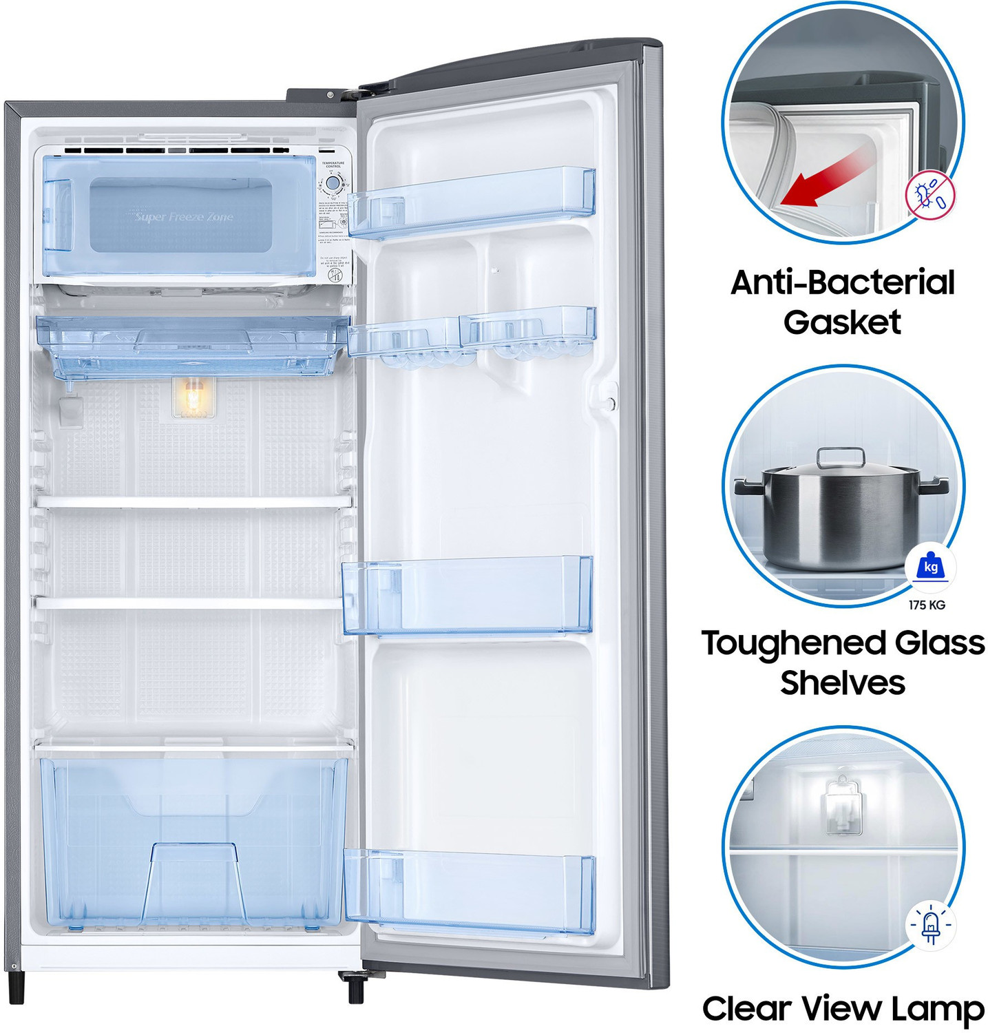 Image of Samsung 192 L Direct Cool Single Door 3 Star Refrigerator