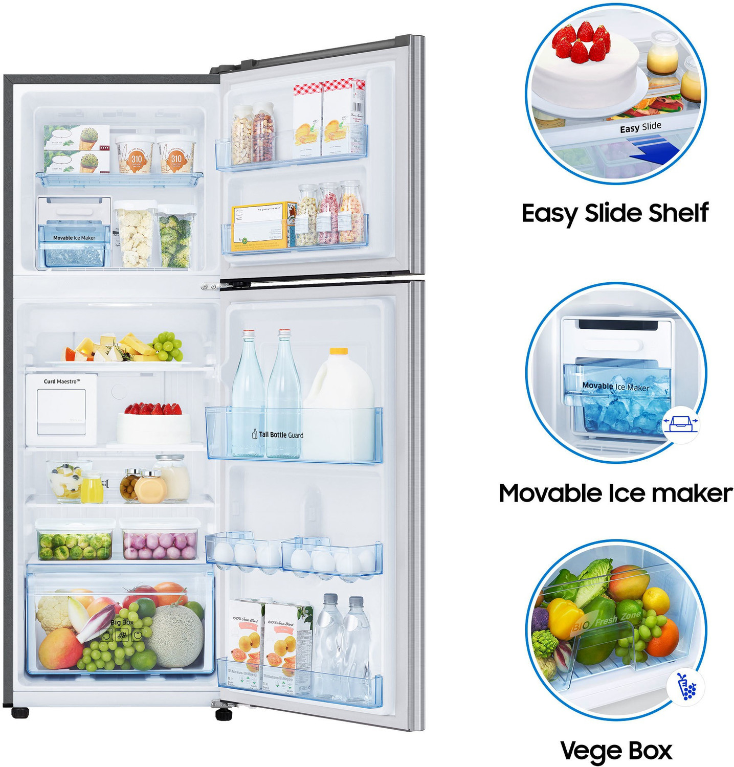 Image of Samsung 244 L Frost Free Double Door 3 Star Refrigerator with Curd Maestro