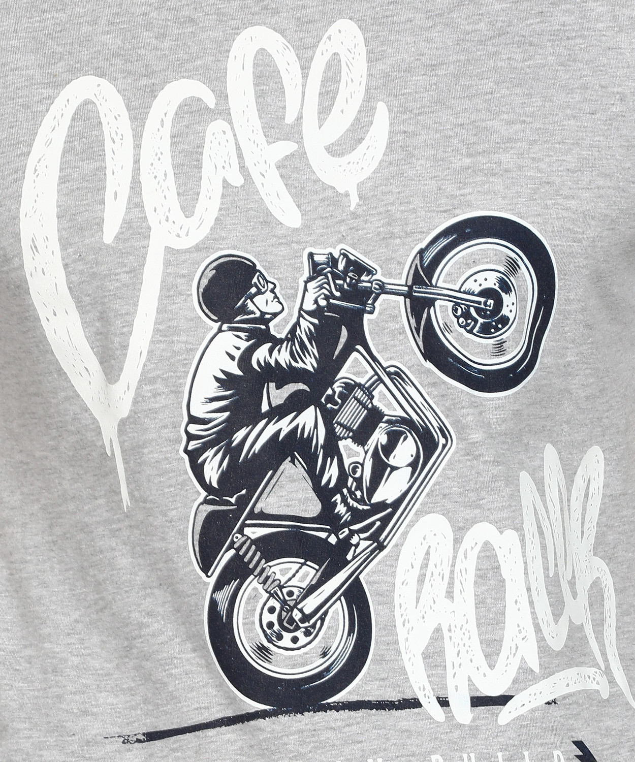 Image of Aditya Birla - abof Printed Men Round Neck Grey T-Shirt