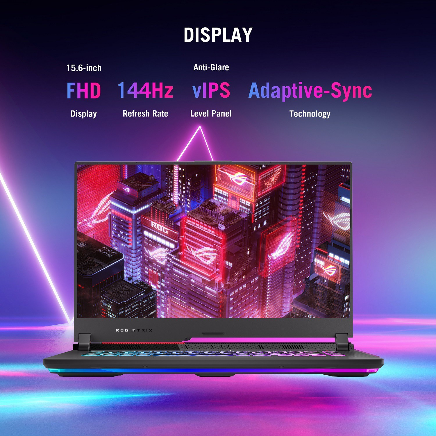 Image of ASUS ROG Strix G15 AMD Ryzen 9 Octa Core AMD R9-5900HX - (16 GB /512 GB SSD /Windows 10 Home /4 GB Graphics /NVIDIA GeForce RTX 3050 Ti /144 Hz) G513QE-HN166TS Gaming Laptop