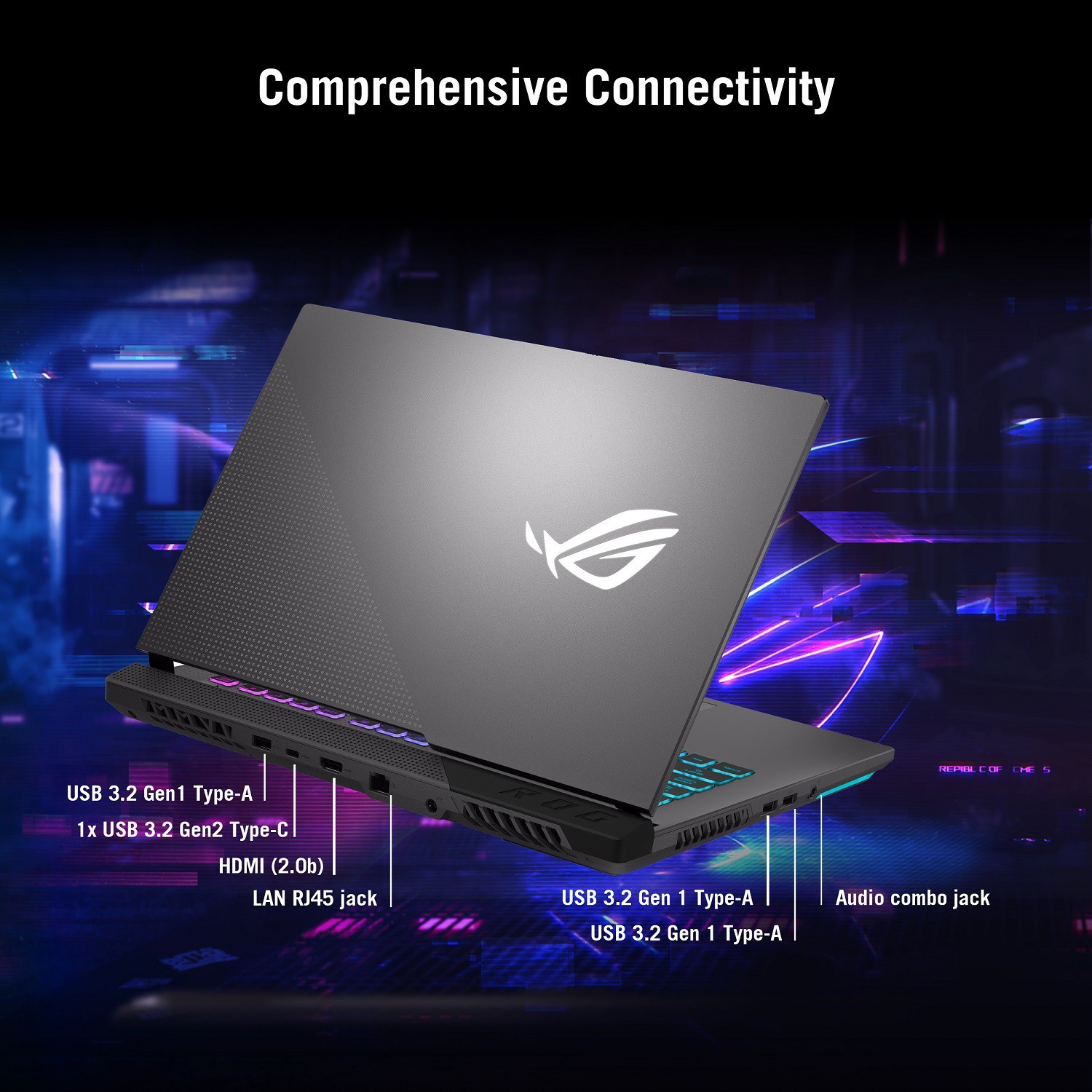 Image of ASUS ROG Strix G15 AMD Ryzen 9 Octa Core AMD R9-5900HX - (16 GB /512 GB SSD /Windows 10 Home /4 GB Graphics /NVIDIA GeForce RTX 3050 Ti /144 Hz) G513QE-HN166TS Gaming Laptop
