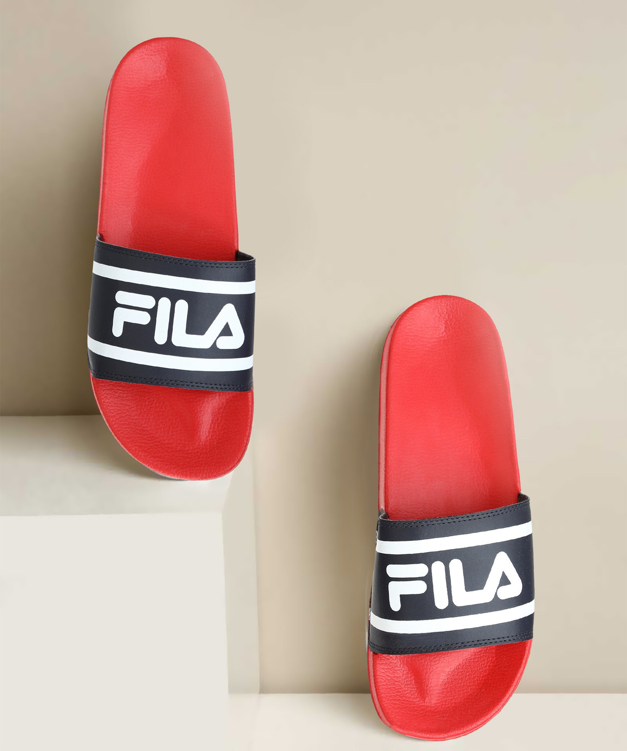 FILA Men Slides Navy Red 10 Price History