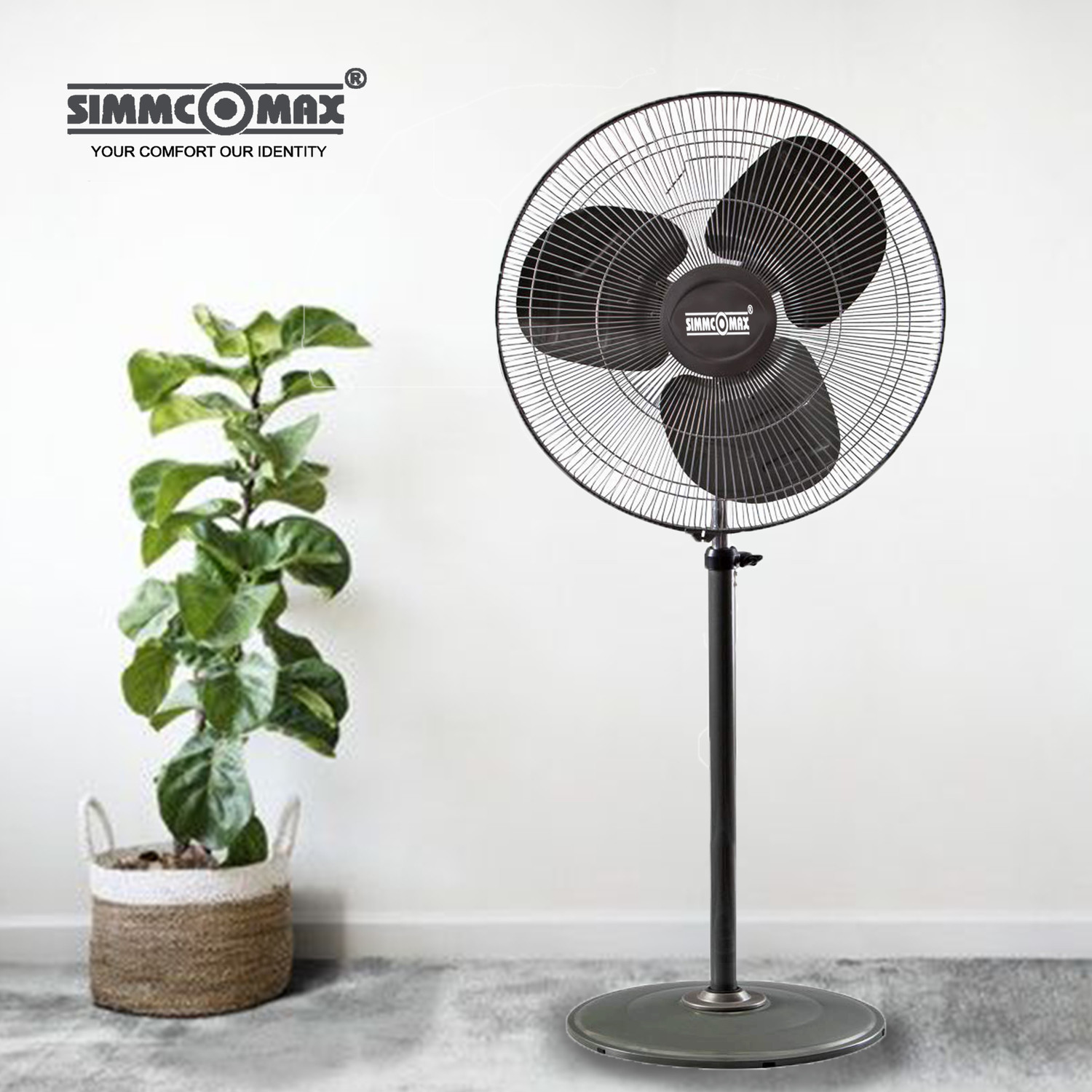 Image of SIMMCOMAX Wind Storm 500 mm Farata 3 Blade Pedestal Fan with 1 Year Warranty Ultra High Speed 500 mm Pedestal Fan