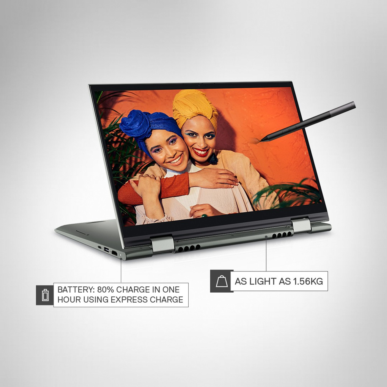 Image of DELL Inspiron AMD Ryzen 7 Octa Core 5700U - (16 GB /512 GB SSD /Windows 11 Home) Inspiron 7415 2 in 1 Laptop