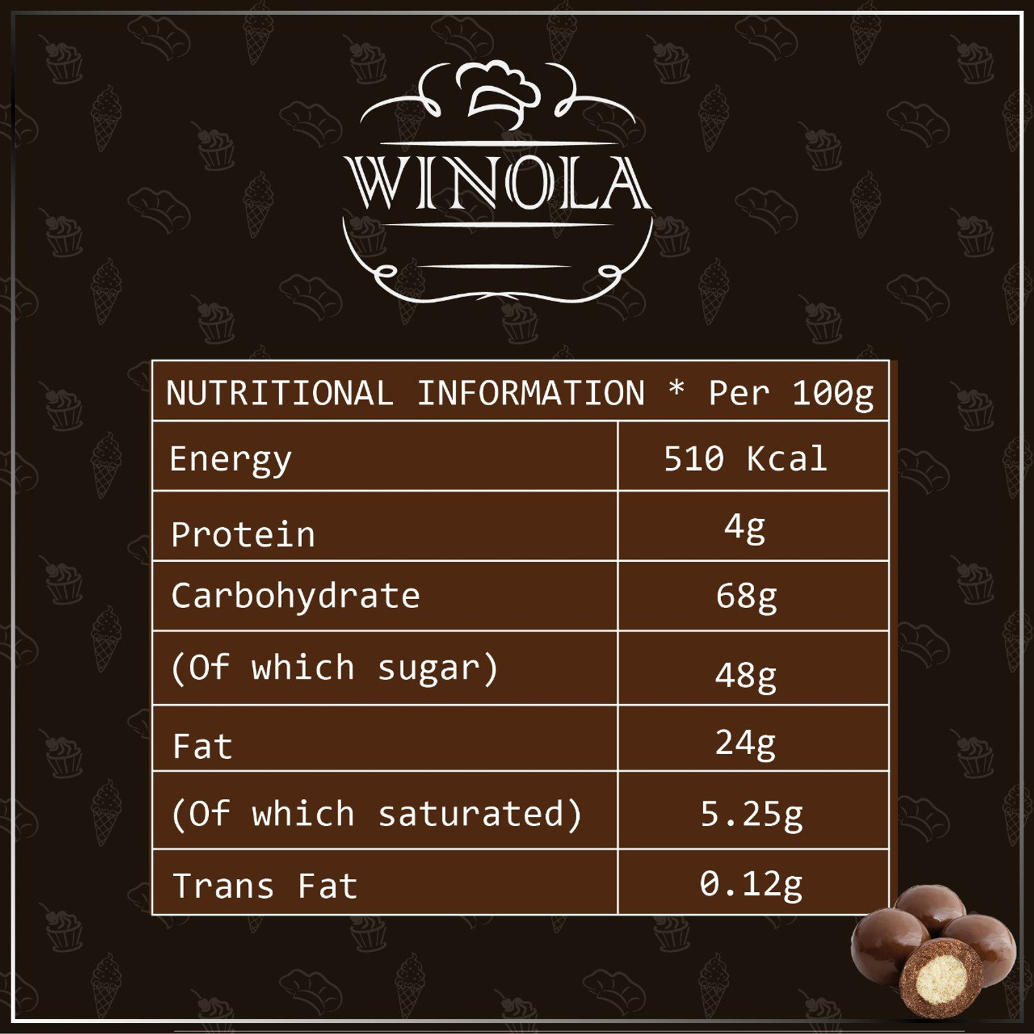 Image of Winola Milk Choco Biscuit Balls- Chocolate Munchies, Chocolate Balls (1 kg) Crackles