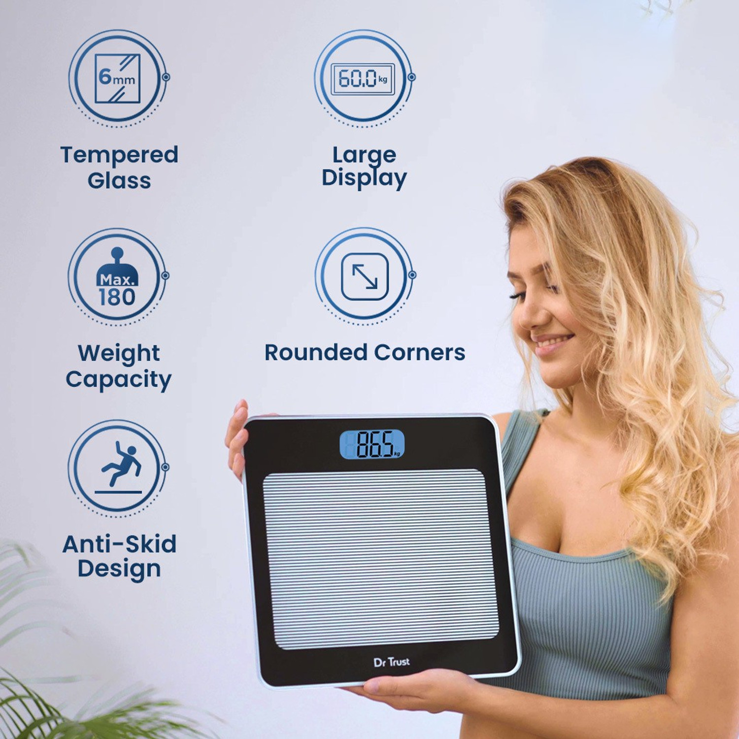 Dr Trust USA Model 520 Paris Personal Digital Electronic Body Weight Machine For Human Body