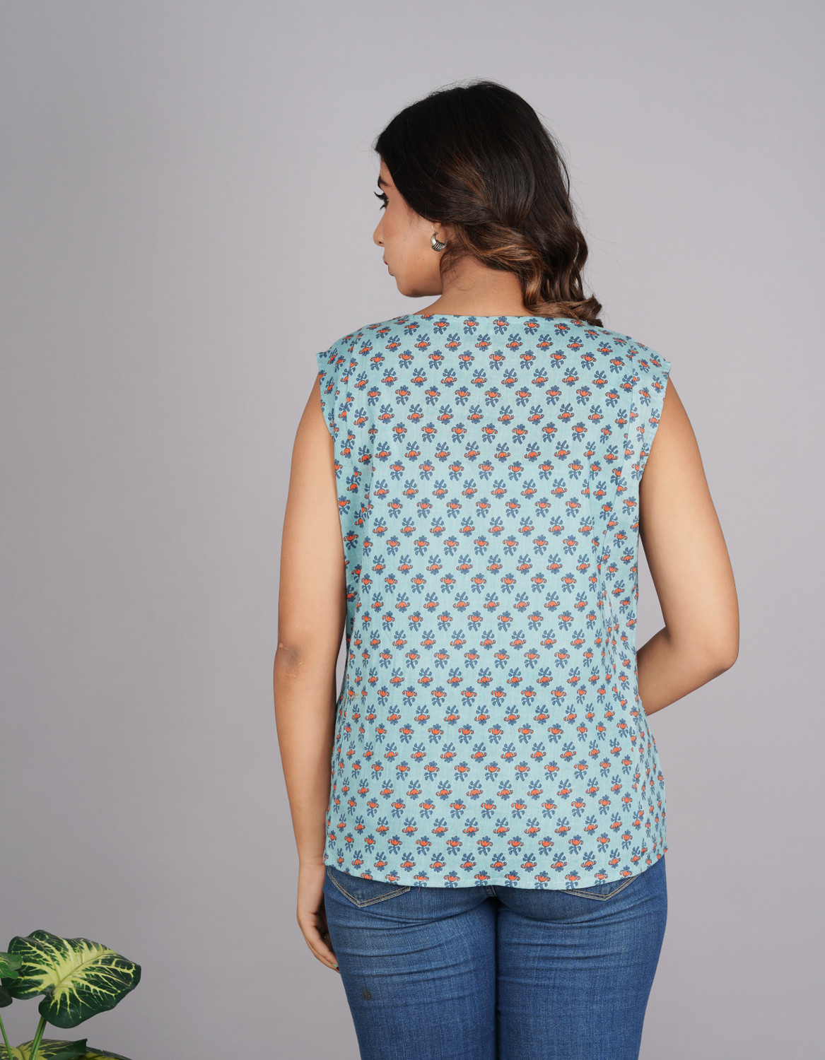 Image of Bachuu Casual Printed Women Light Green Top