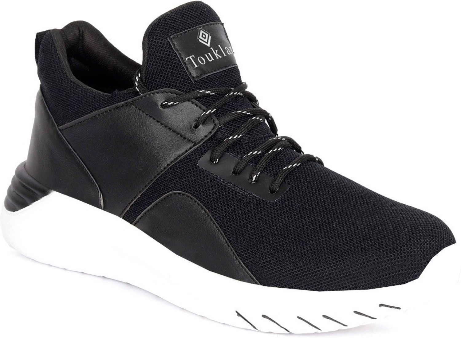 Image of STAED Men's Lightweight Running Shoes Breathable Mesh Lace-Up Sneakers EVA Sole Outdoors For Men (Black , 7)