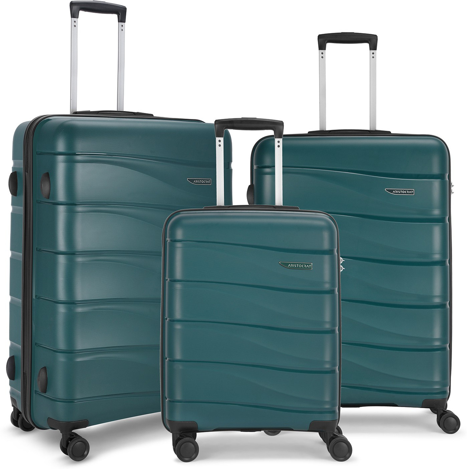 Image of ARISTOCRAT Olympus 3 (Small 55cm | Medium 66cm | Large 77cm) - Trolley Bag Cabin & Check-in Set 8 Wheels - 30 Inch