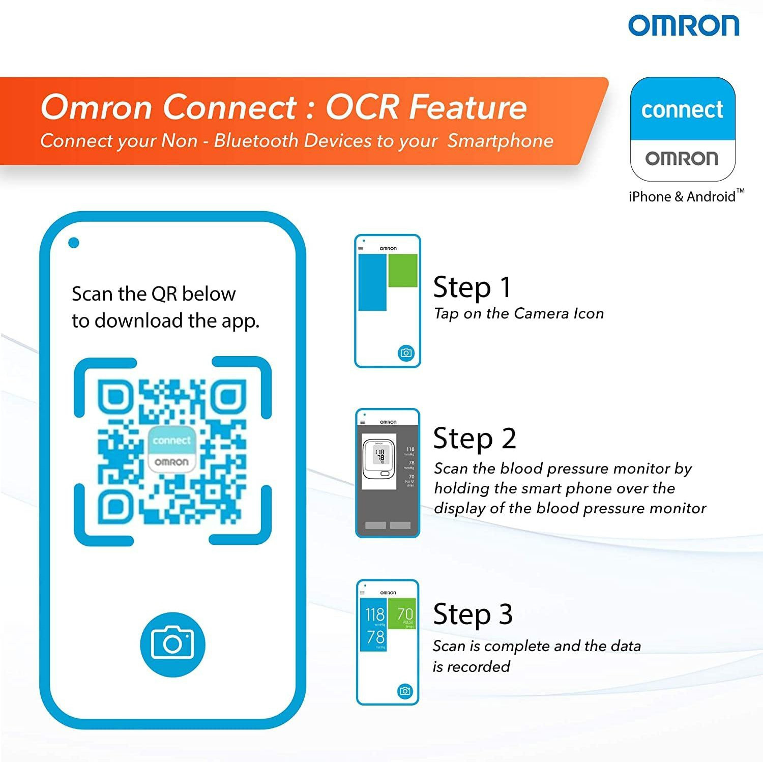 Image of OMRON HEM-7120 Digital Blood Pressure Monitor with Intellisense Technology Bp Monitor