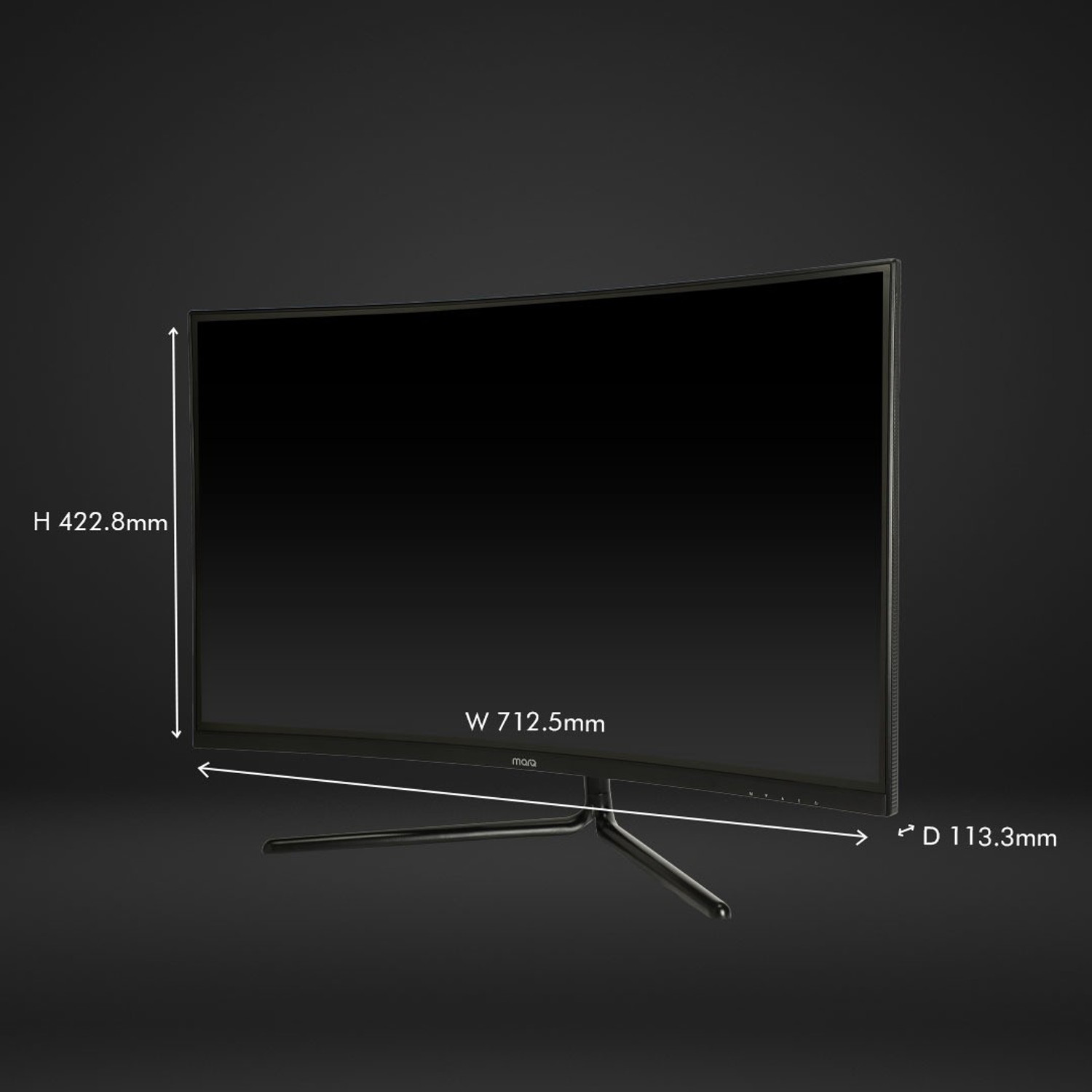 Image of MarQ by Flipkart 81.28 cm (32 inch) Curved Full HD LED Backlit VA Panel with 2 X 3W Inbuilt Speakers Gaming Monitor (32FHDMCQII1G)