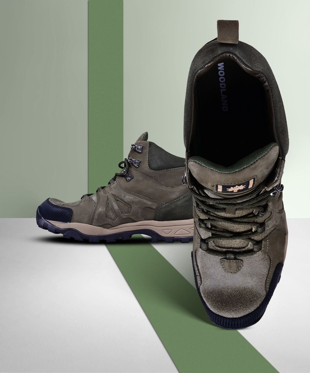 Trekking shoes woodland cheap