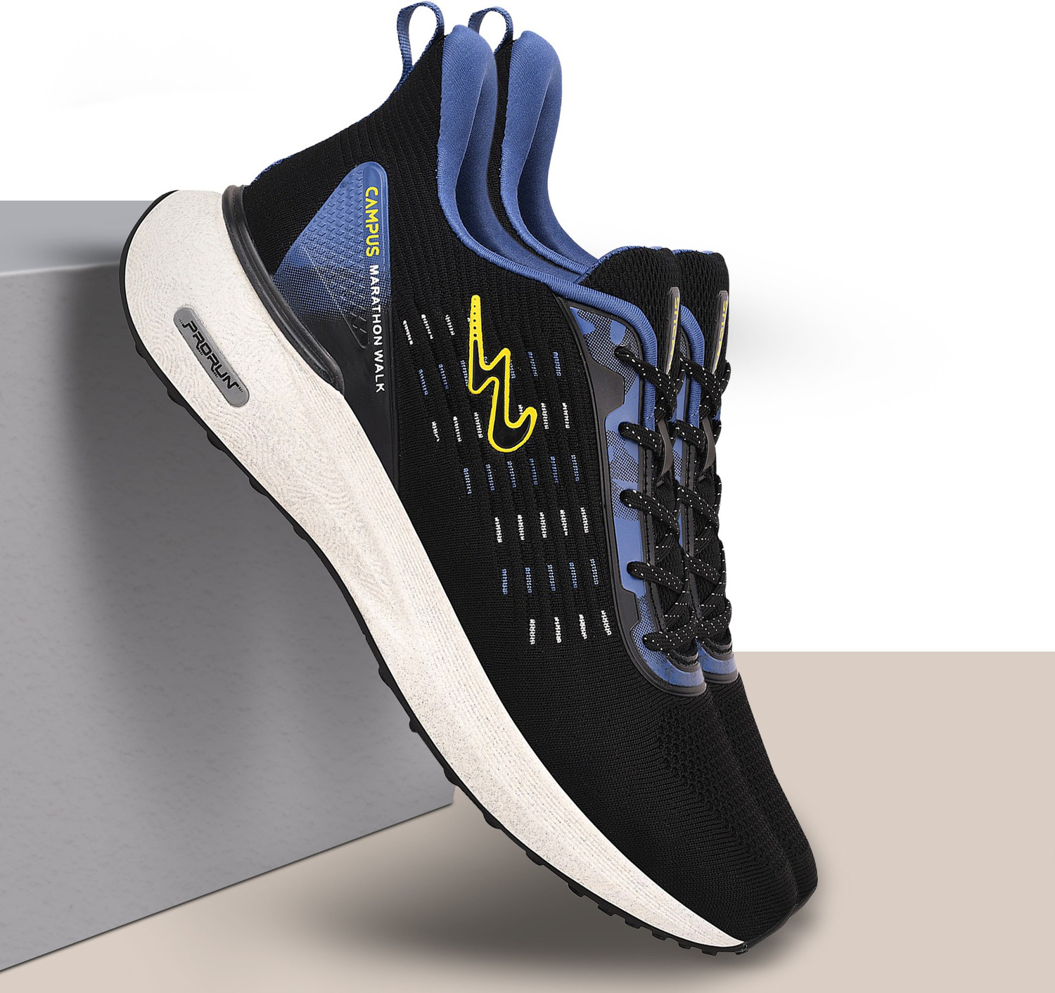 CAMPUS RAMPAGE Running Shoes For Men Black Price History
