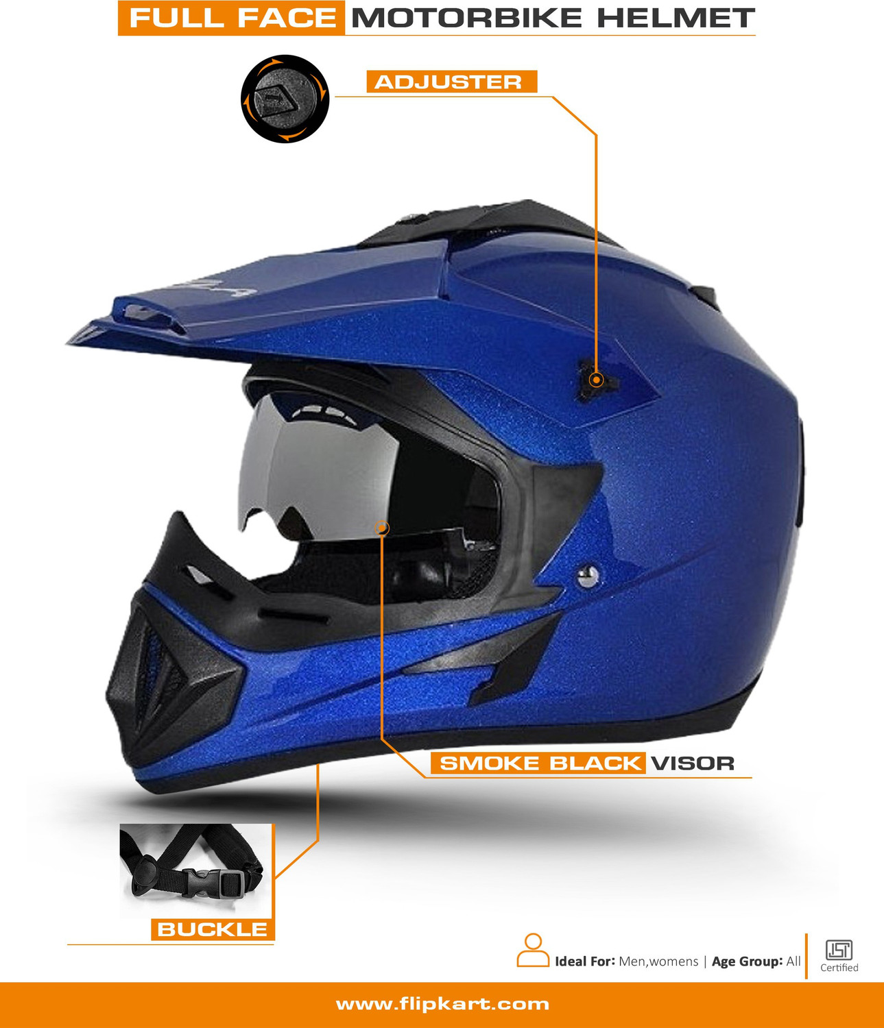 Vega off road dv secret cheap motorbike helmet