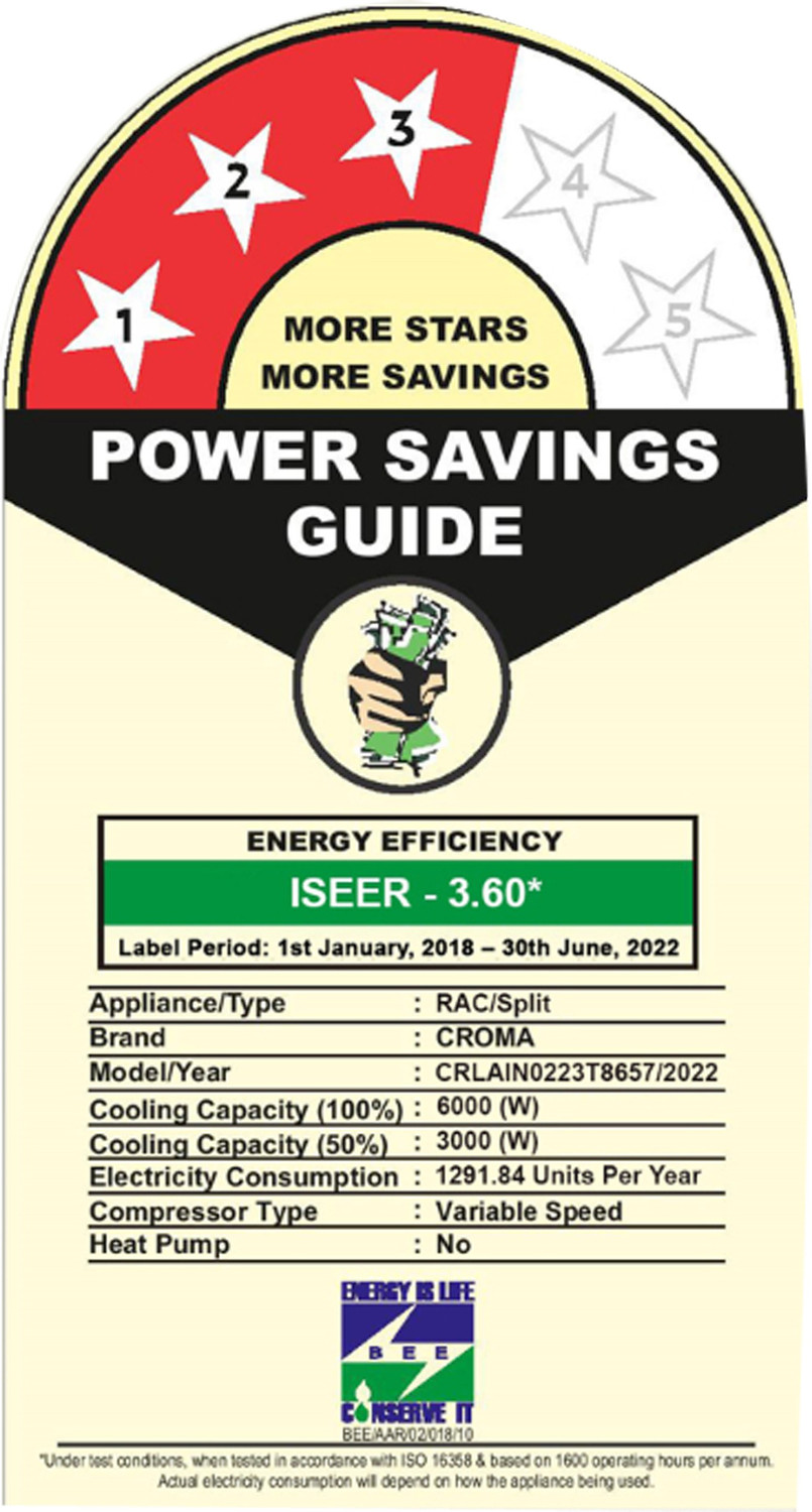 Image of Croma 2022 Model 2 Ton 3 Star Split Inverter AC