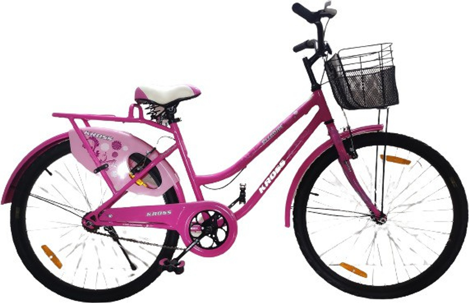 Womens pink bike with basket discount