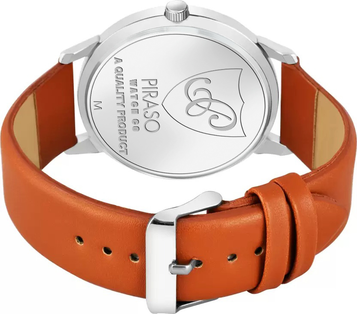 PIRASO 1584 SL04 BLUE TAN ANALOG SLIM SERIES||BLUE DIAL||TAN||GENUINE ...