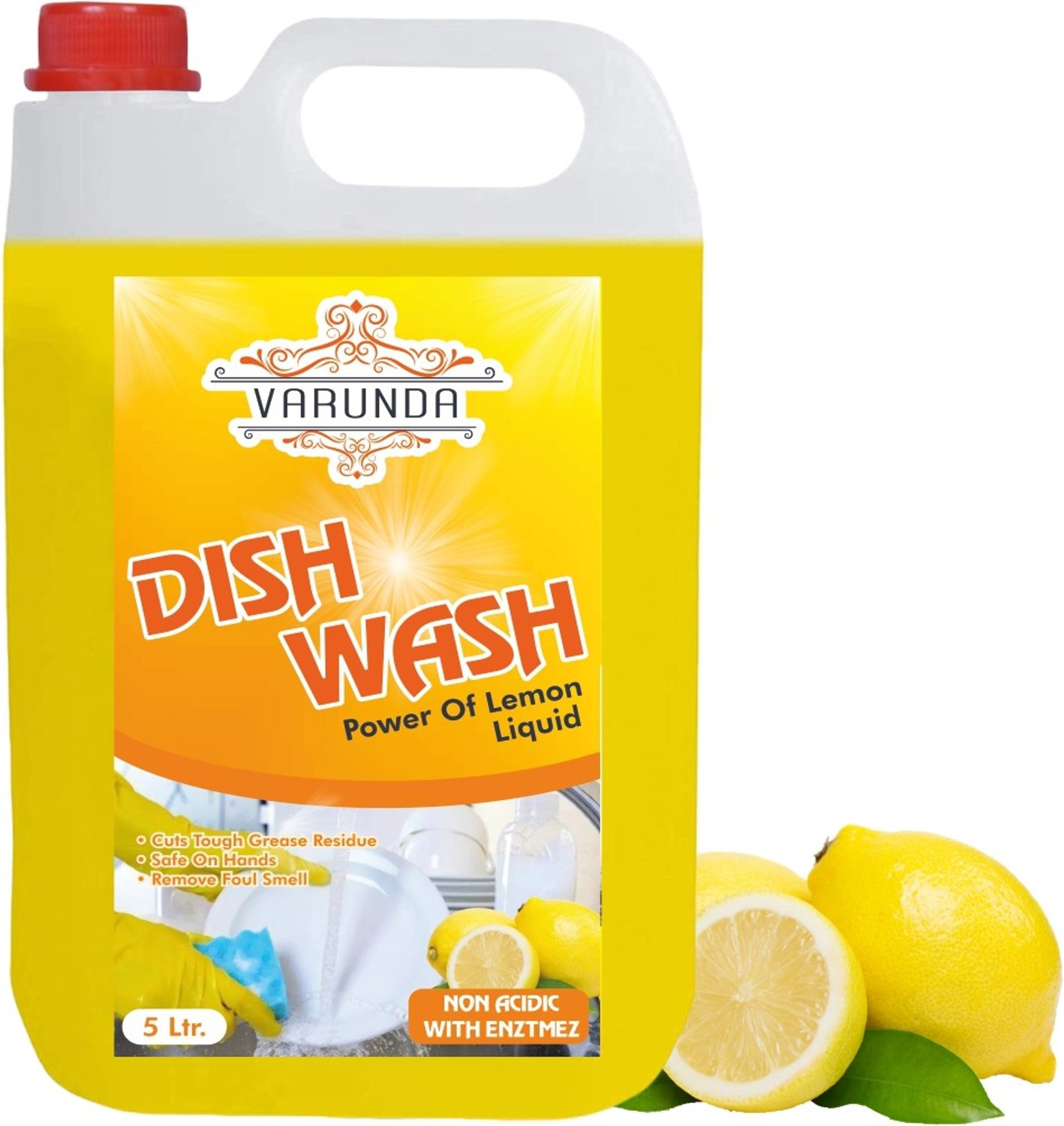 Image of Mistriel Dish Wash Liquid 5L | 5X More Effective Grease Cleaner |Suitable for Kitchenware Dish Cleaning Gel (LEMON, 5 L)