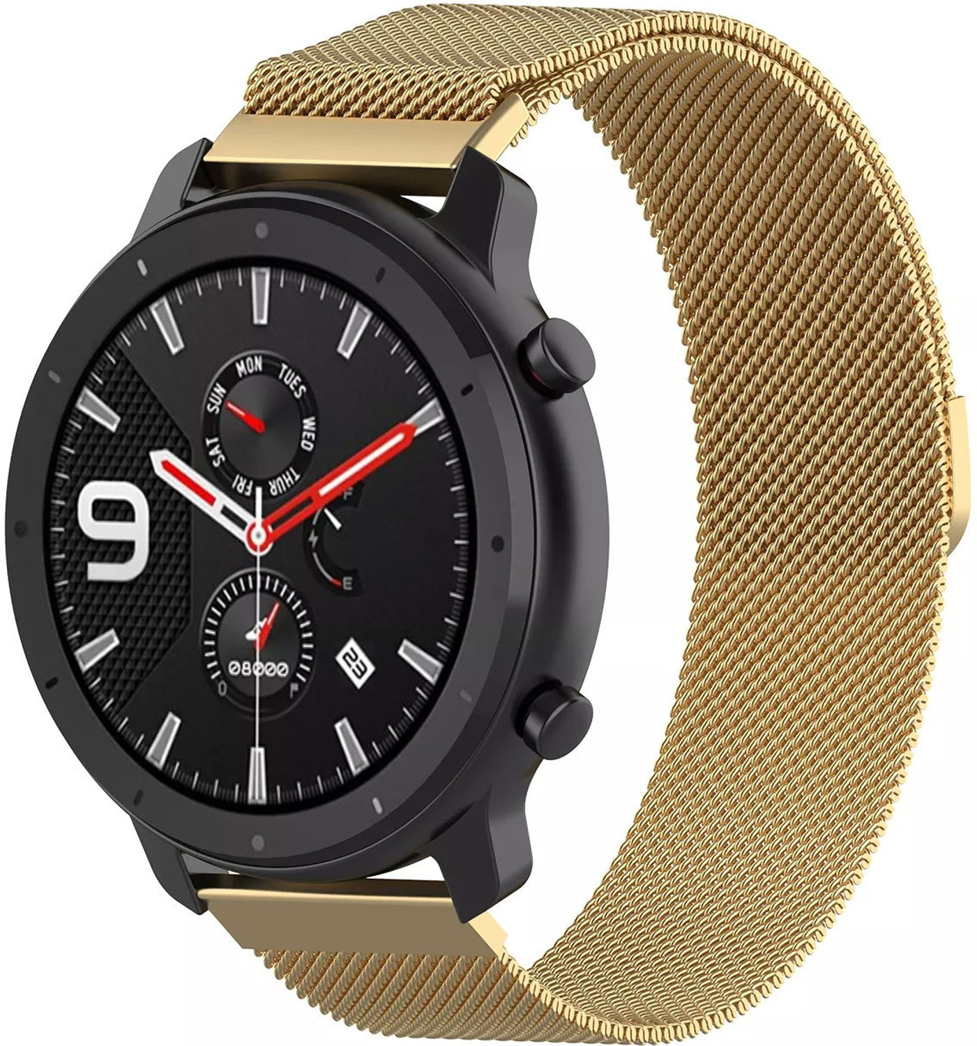 Image of AOnes Magnetic Loop Watch Strap for Ambrane Wise Eon Smart Watch Strap (Gold)