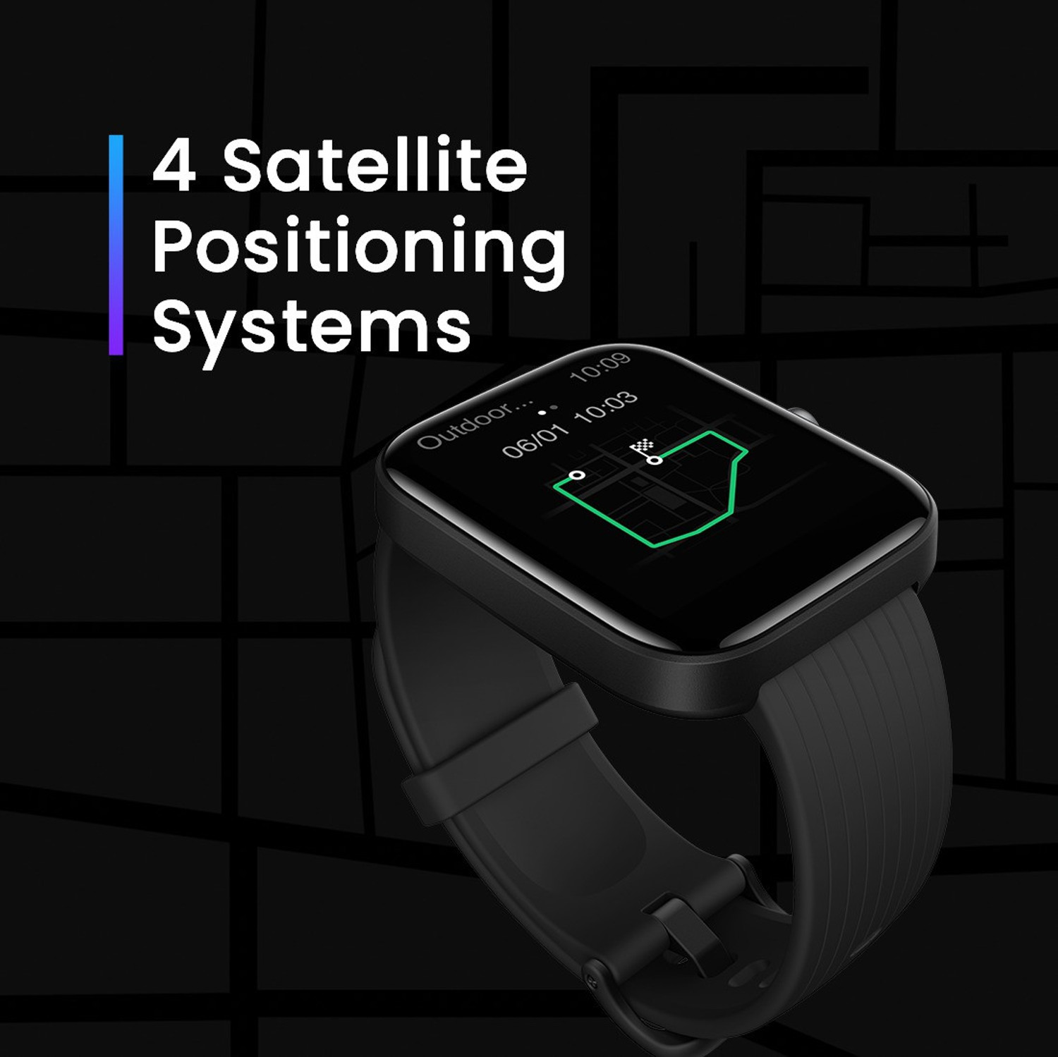 Image of AMAZFIT Bip 3 Pro with 1.69 inch Large Color Display Built-in GPS Smartwatch