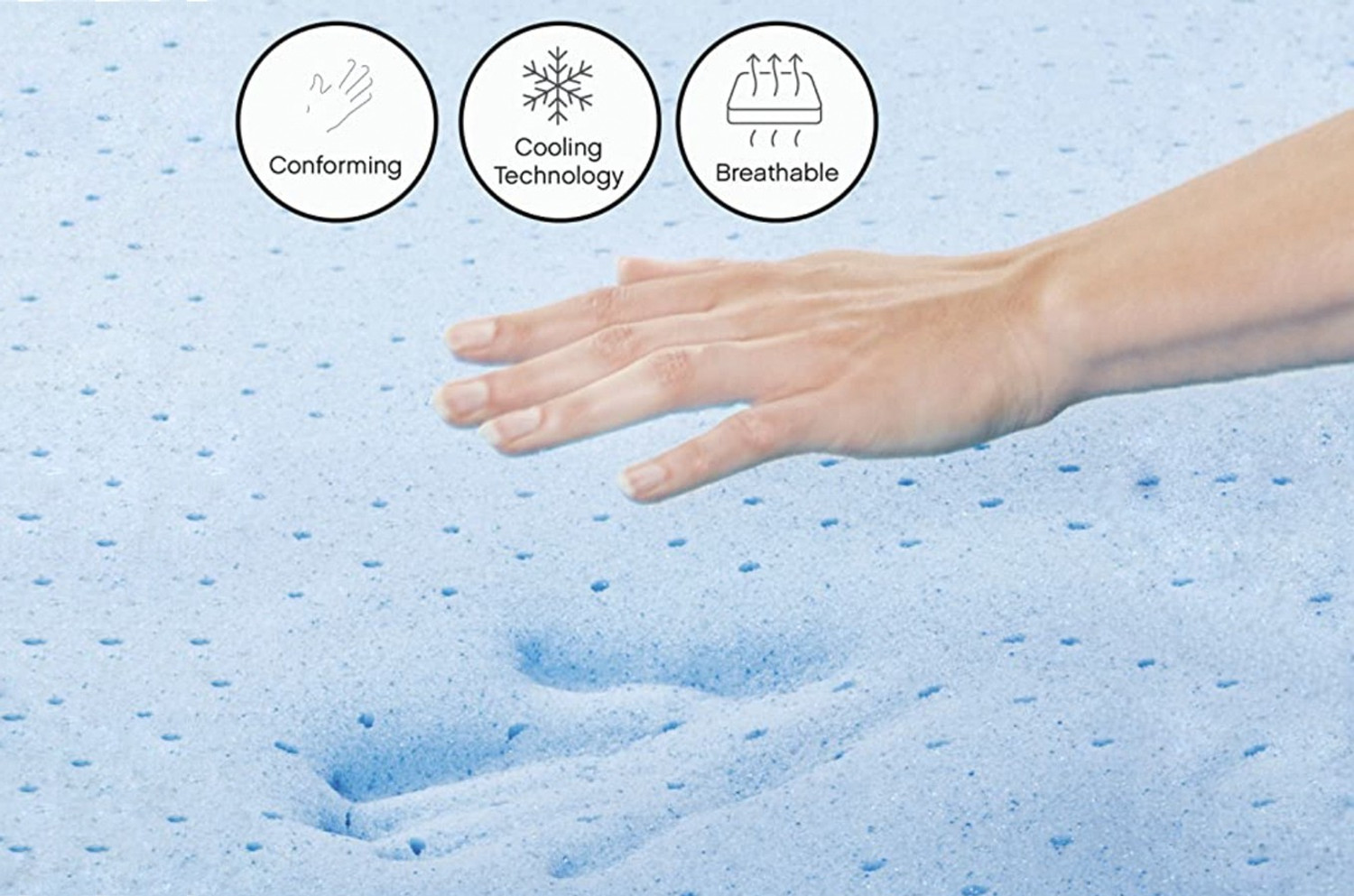 Image of SPRINGTEK Dreamer Orthopedic Memory Foam 4 inch King High Resilience (HR) Foam Mattress