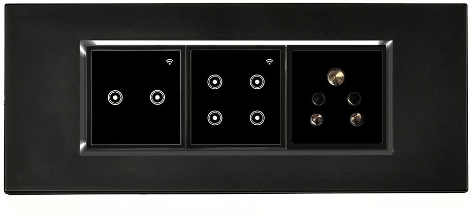 Image of Suraksha Security Systems WiFi Smart Switch 10A Smart Switch (Black)
