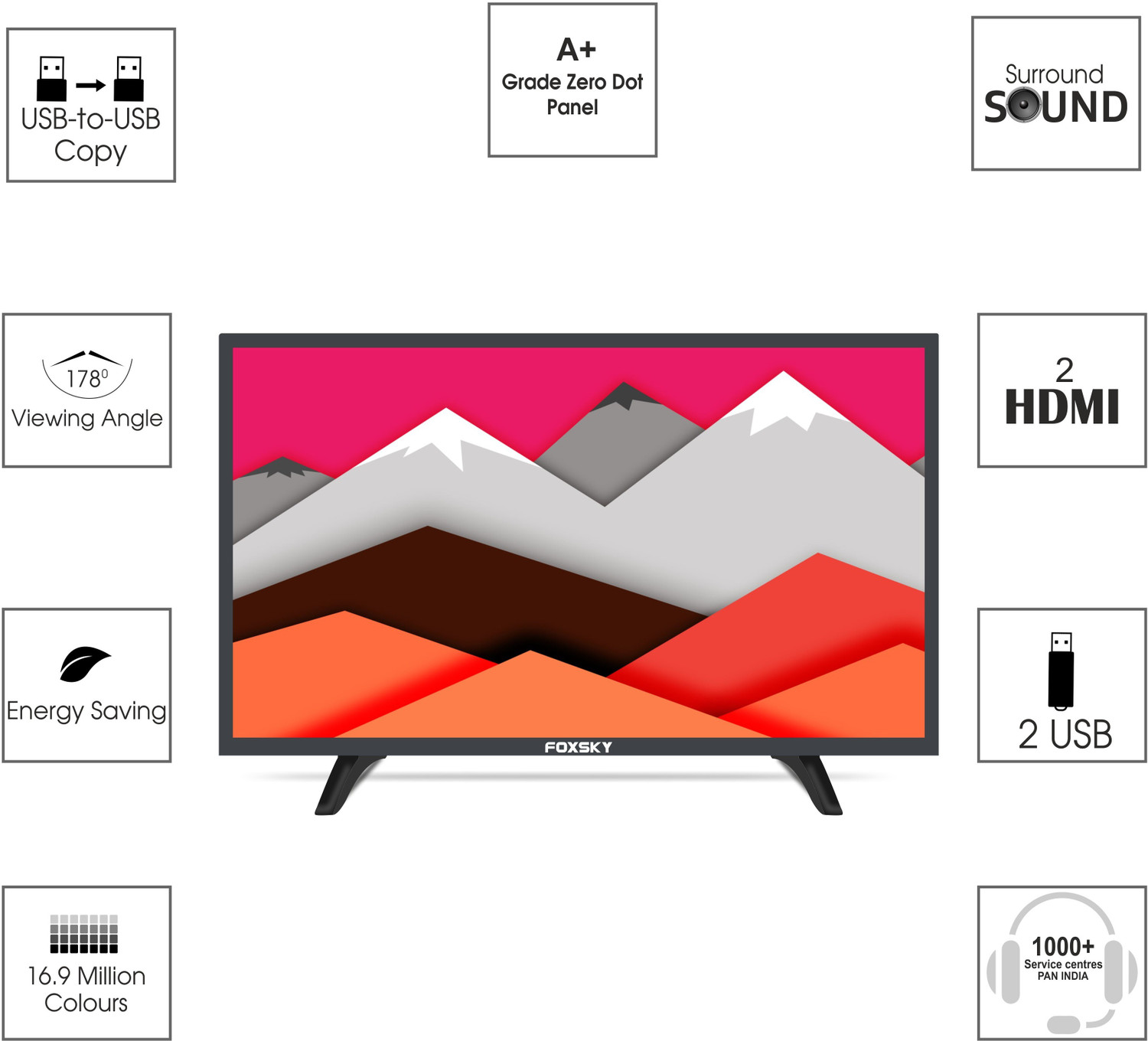 Image of Foxsky 60 cm (24 inch) HD Ready LED TV
