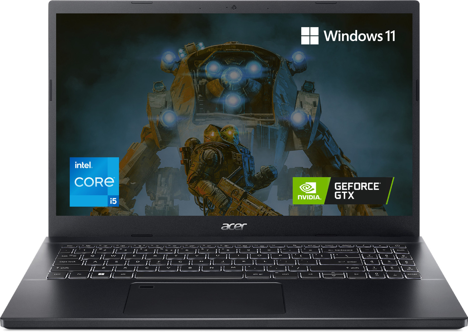 Image of Acer Aspire 7 Intel Core i5 12th Gen 1240P - (16 GB /512 GB SSD /Windows 11 Home /4 GB Graphics /NVIDIA GeForce GTX 1650) A715-5G / A715-51G Gaming Laptop