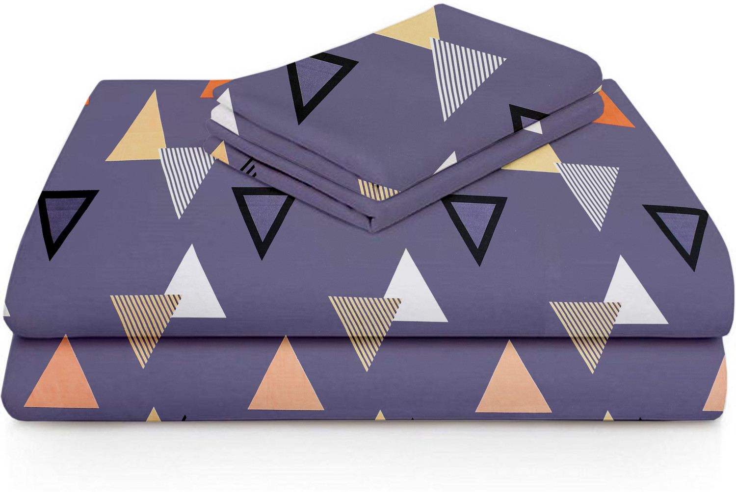 Image of Flipkart SmartBuy Microfiber Double Flat 160 TC Abstract 1 Bedsheet with 2 Pillow Covers