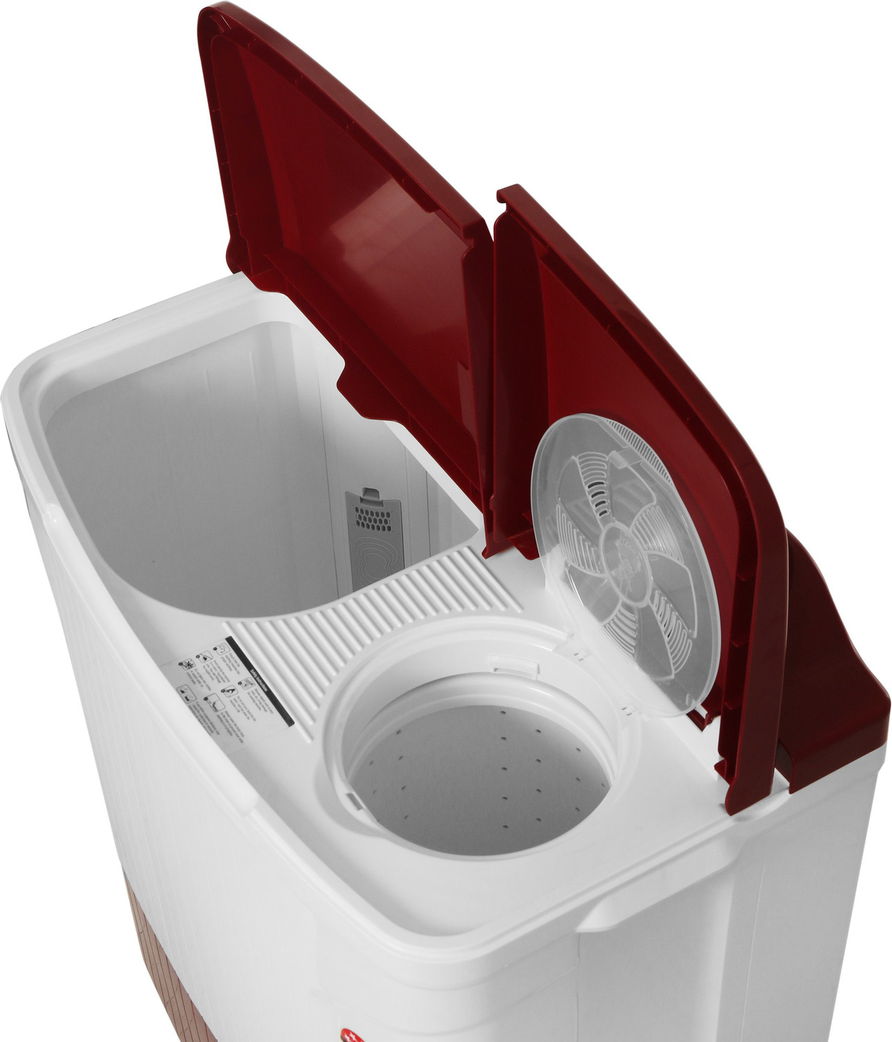 Image of Godrej 8 kg 5 Star with Huricane dry spin Washing Machine Semi Automatic Top Load Red, White