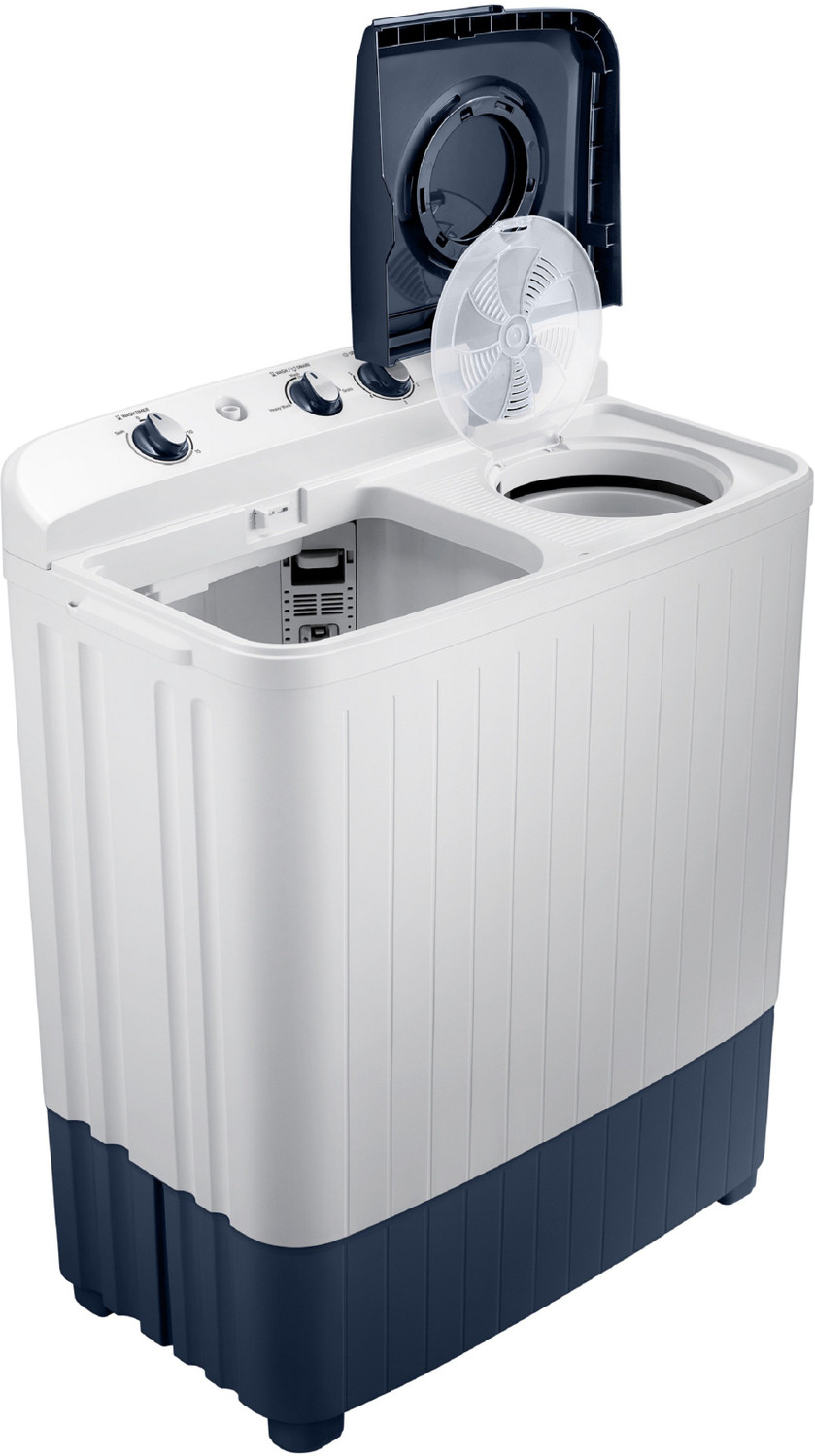 Image of Samsung 6.5 kg 5 star, Air Turbo Drying Semi Automatic Top Load Washing Machine Blue, Grey