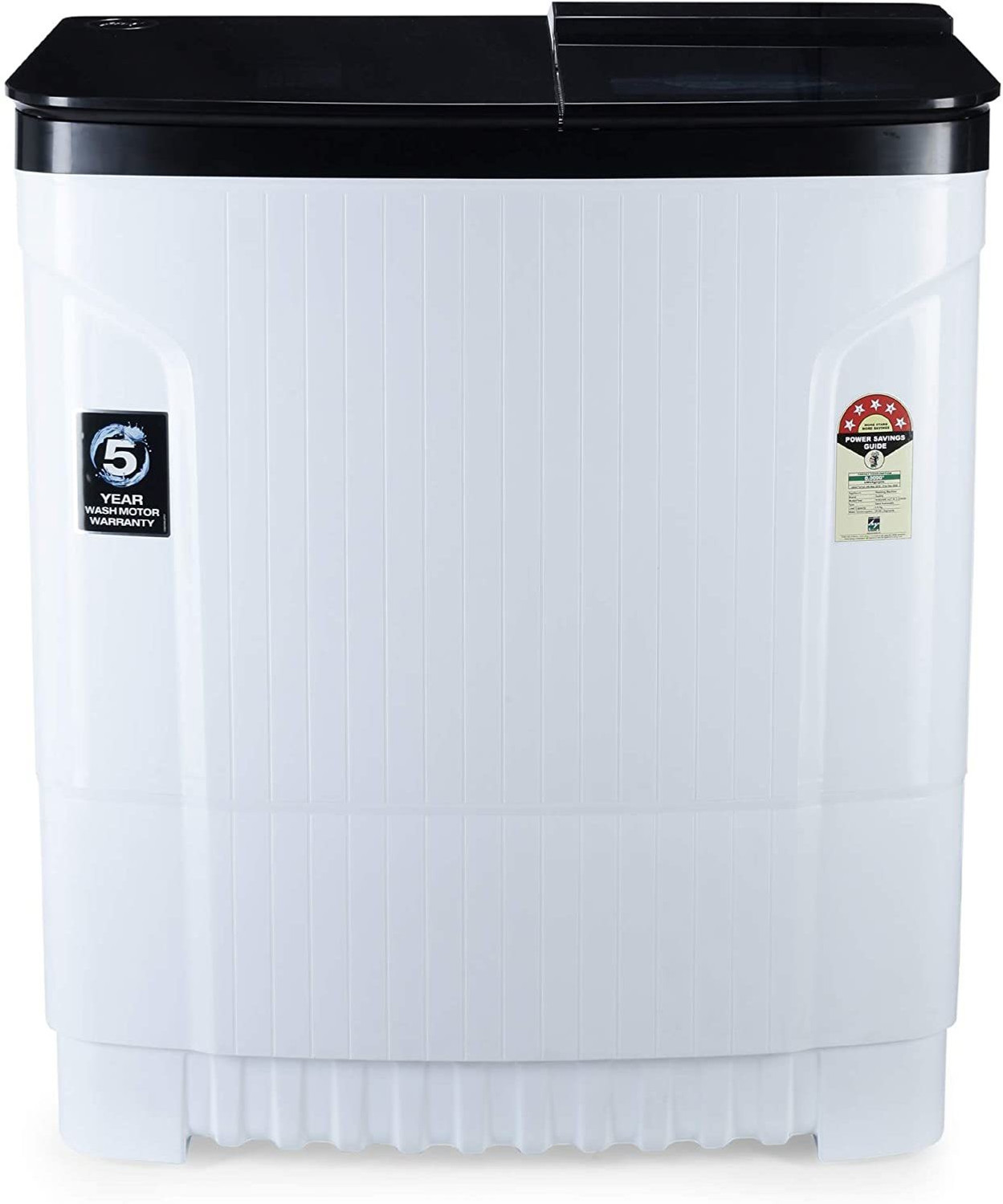 Image of Godrej 8 kg 5 Star with Tri- Roto Scrub Pulsator Washing Machine Semi Automatic Top Load Black, White