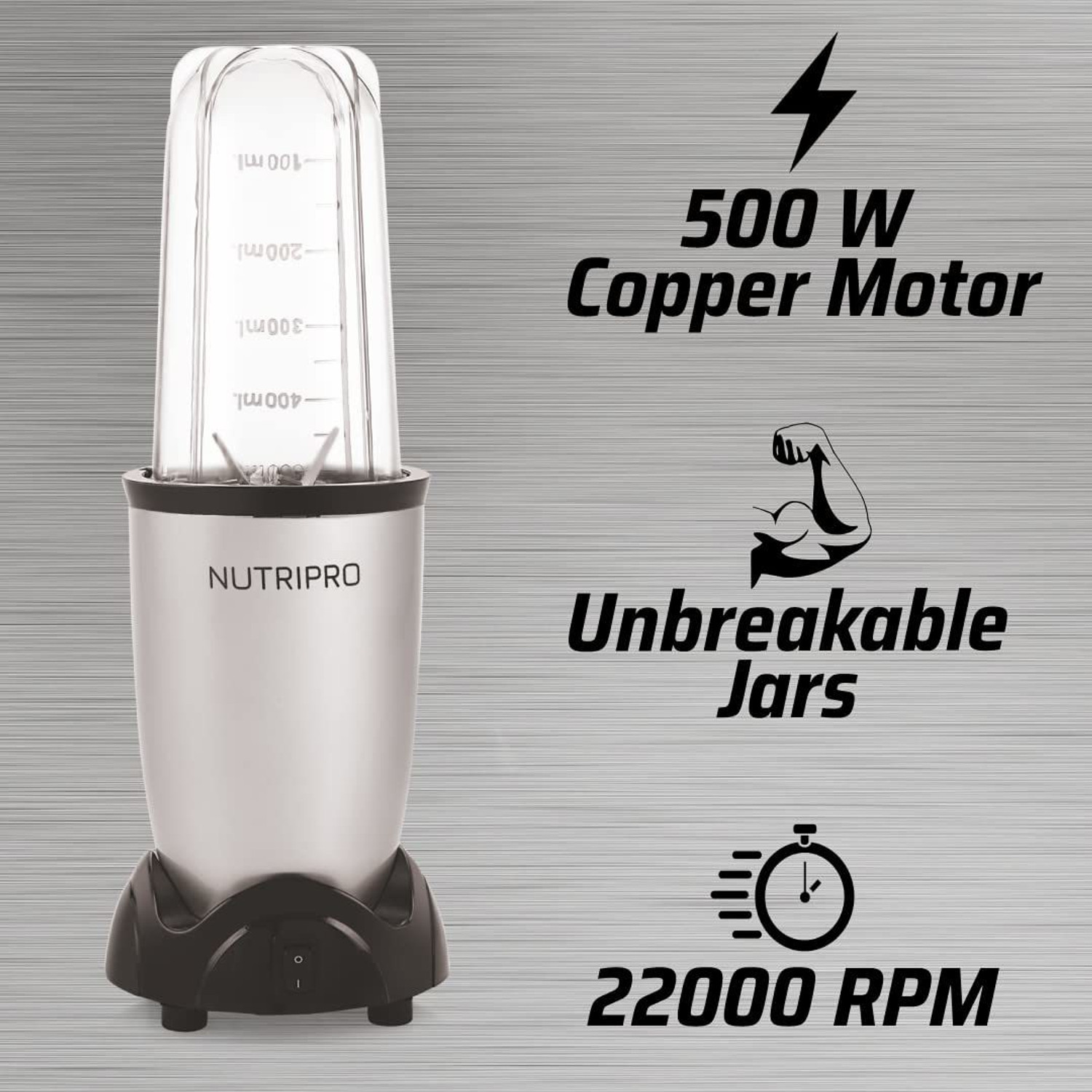 Image of NutriPro Blender 500 W Juicer Mixer Grinder