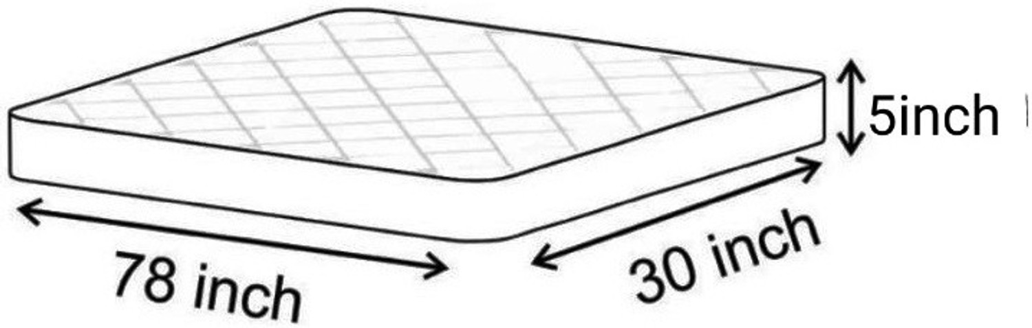 Image of DUROFEEL Starline Dual Plus 5 inch Single High Density (HD) Foam Mattress