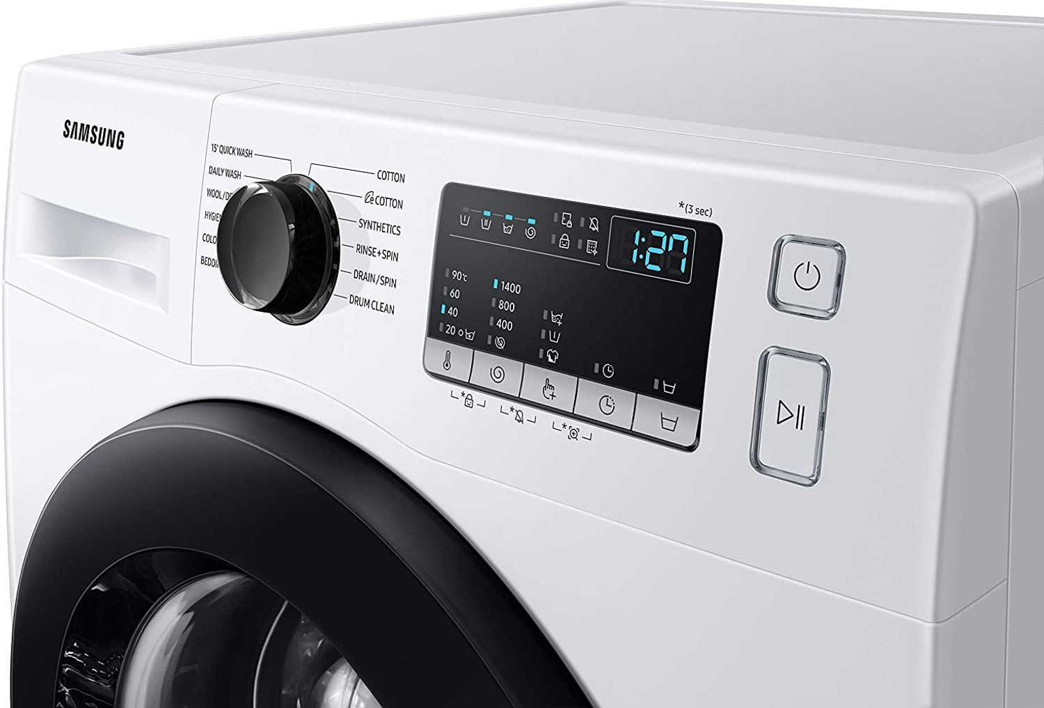 Image of Samsung 8 kg Inverter 5 Star with Hygiene Steam Fully Automatic Front Load Washing Machine White