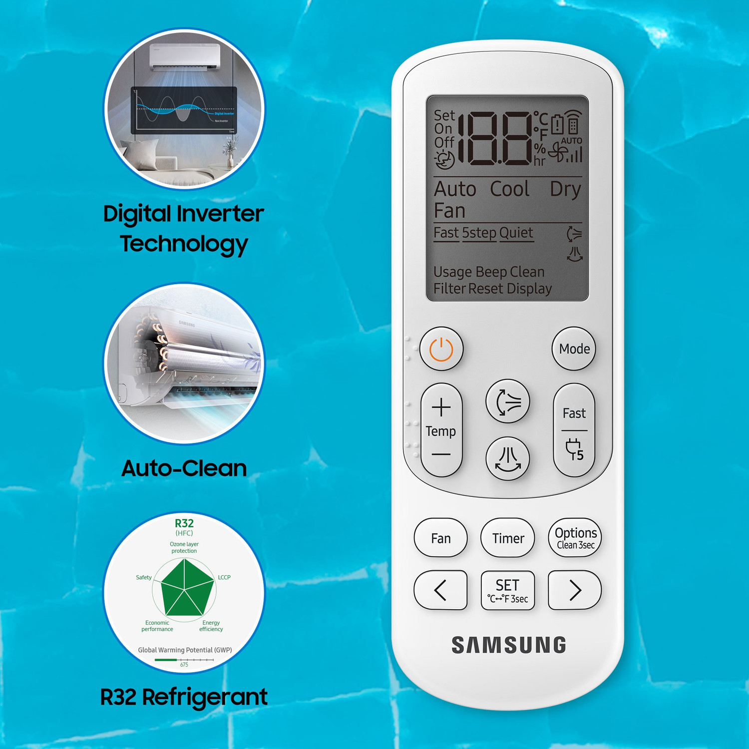 Image of Samsung 2021 Model 1.5 Ton 4 Star Split Inverter AC