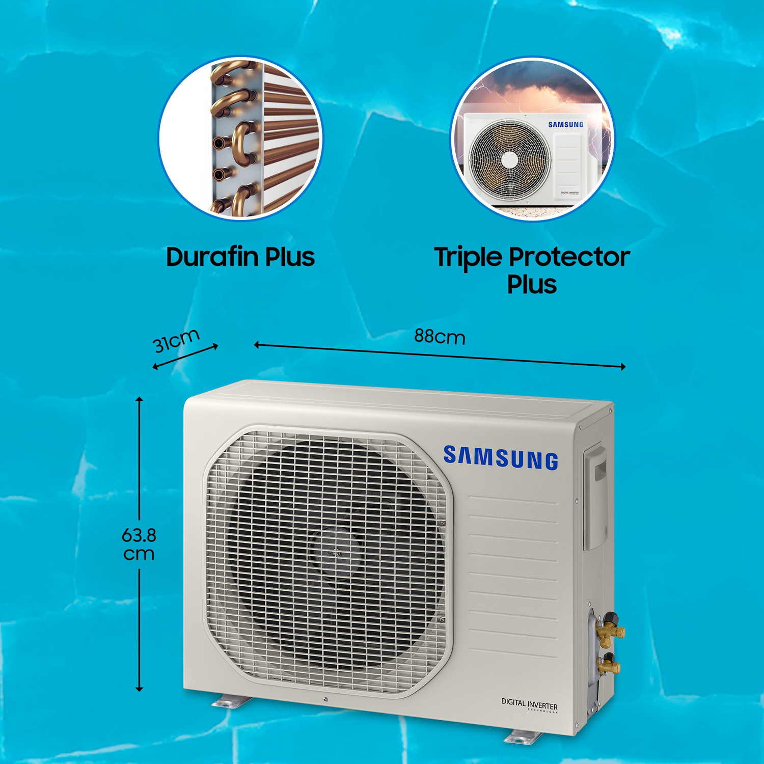 Image of Samsung 2021 Model 2 Ton 4 Star Split Inverter AC