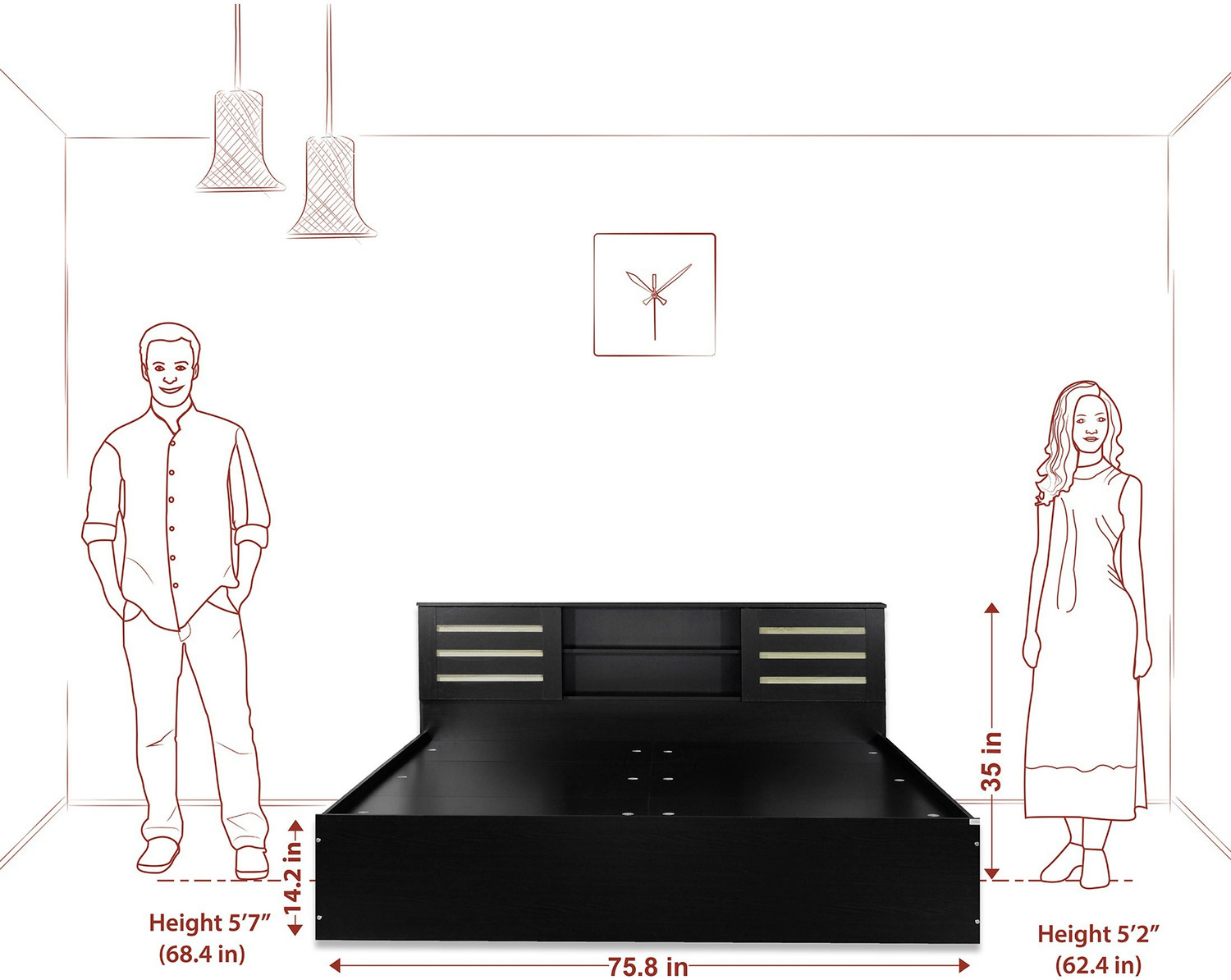 Flipkart Perfect Homes Waltz Engineered Wood King Box Bed (Finish Color
