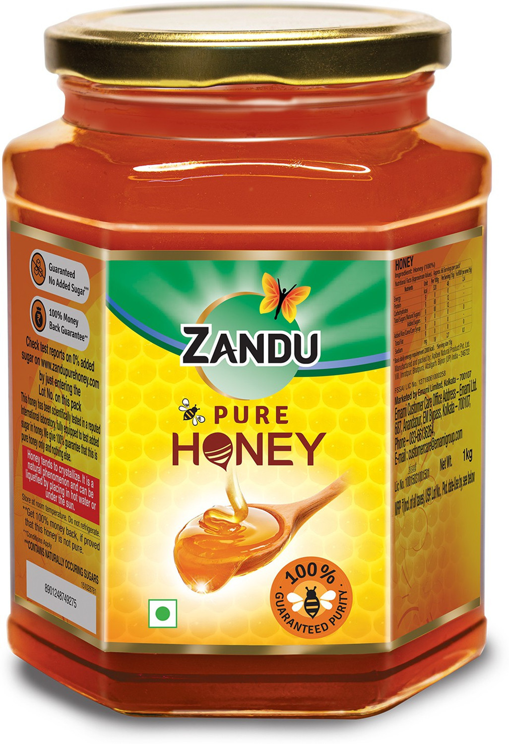 Image of ZANDU Pure Honey, 100% Purity, No Added Sugar
