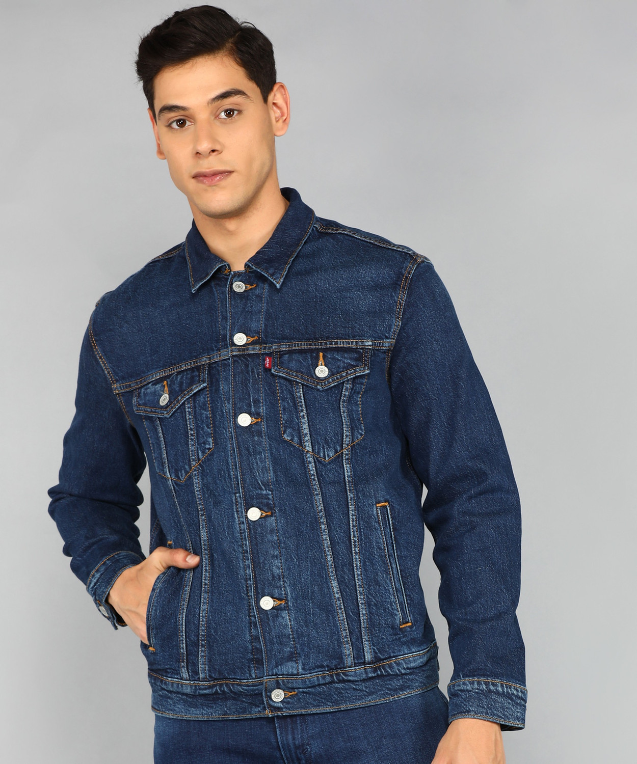 LEVI S Full Sleeve Solid Men Denim Jacket Price History