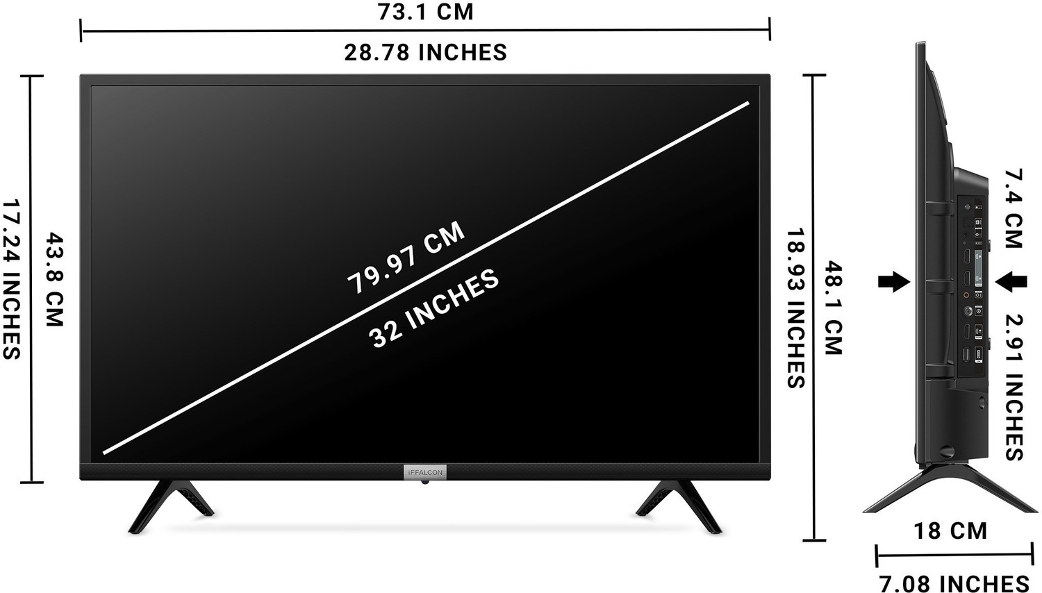 Image of iFFALCON by TCL F53 79.97 cm (32 inch) HD Ready LED Smart Android TV with Hands-Free Voice Control (32F53)