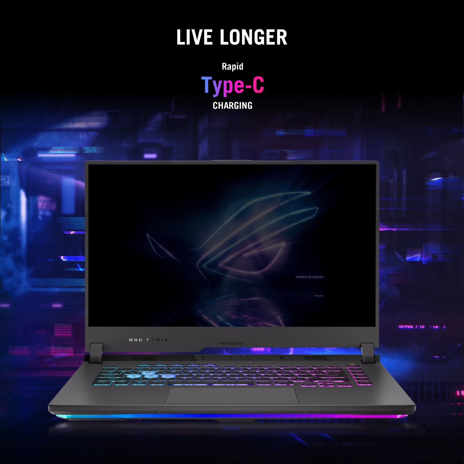 Image of ASUS ROG Strix G15 AMD Ryzen 9 Octa Core AMD R9-5900HX - (16 GB /512 GB SSD /Windows 10 Home /4 GB Graphics /NVIDIA GeForce RTX 3050 Ti /144 Hz) G513QE-HN166TS Gaming Laptop