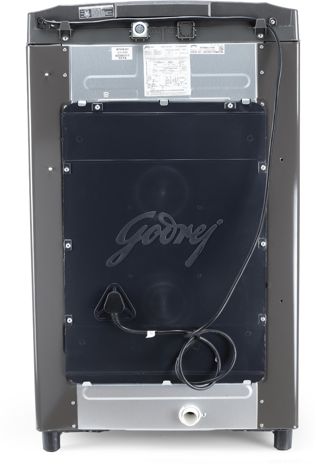Image of Godrej 7 kg 5 Star with Turbo 6 Pulsator Washing Machine Fully Automatic Top Load Grey