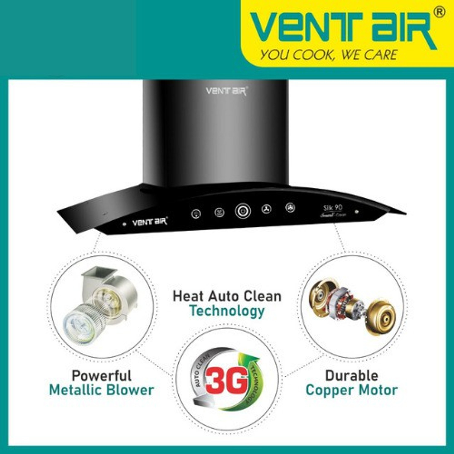 Image of Ventair 90 cm Wall Mounted Chimney