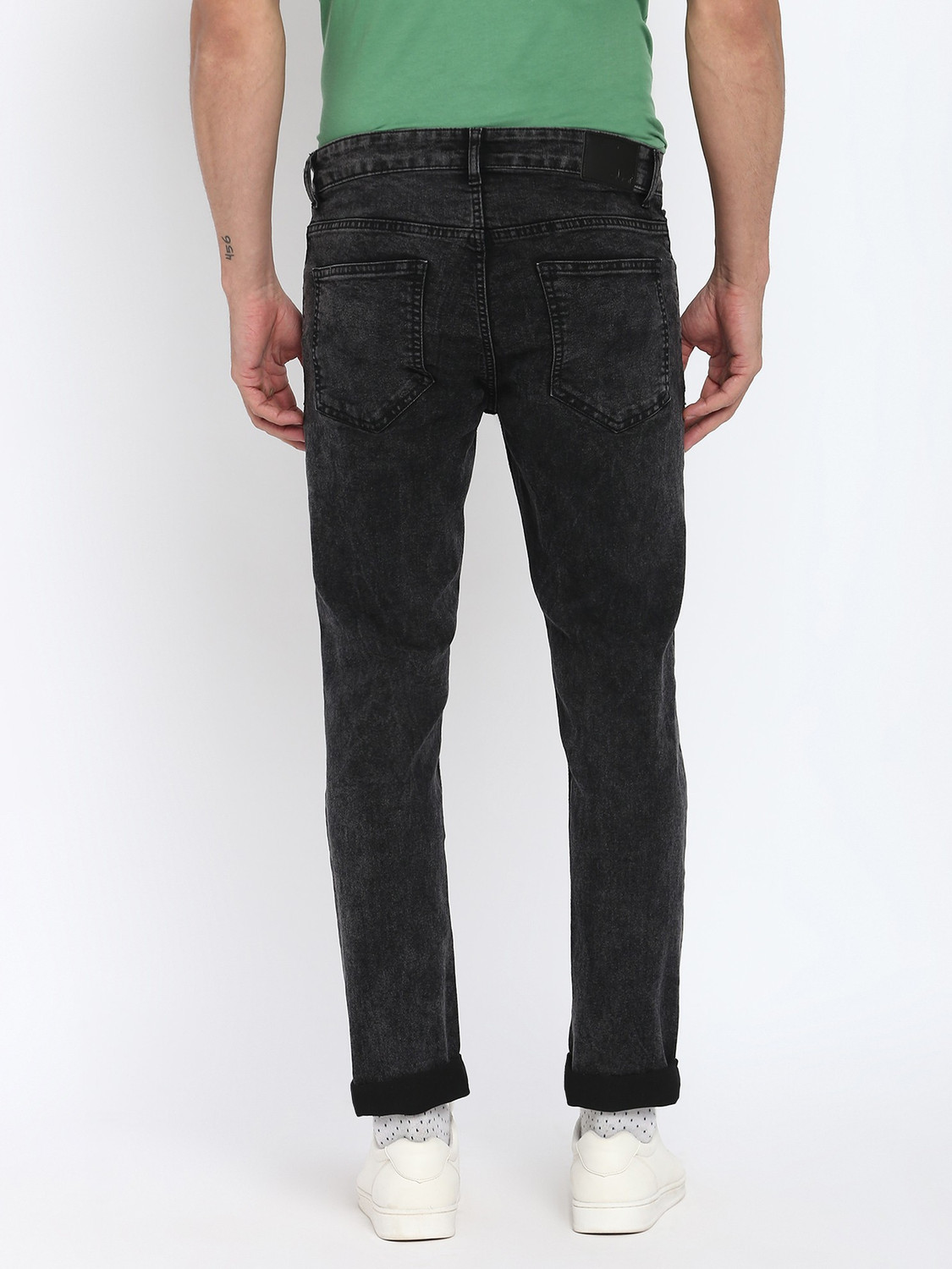 Image of abof by Aditya Birla Slim Men Grey Jeans