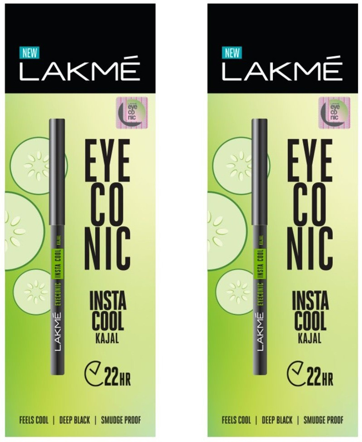 Image of Lakme Eyeconic Instacool Kajal Pack of 2