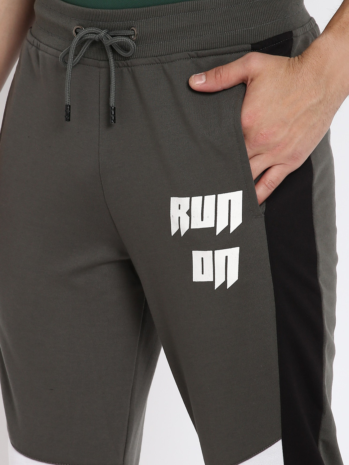 Image of abof by Aditya Birla Solid Men Multicolor Track Pants