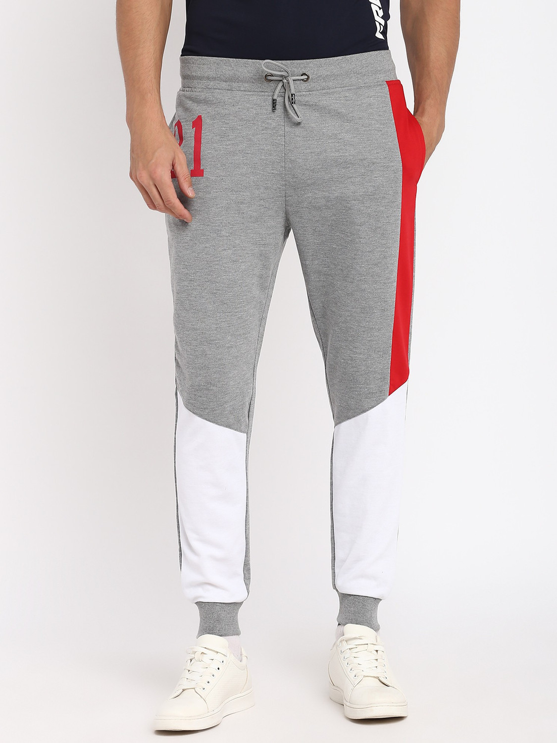 Abof Track Pants Abof By Aditya Birla Colorblock Men Multicolor