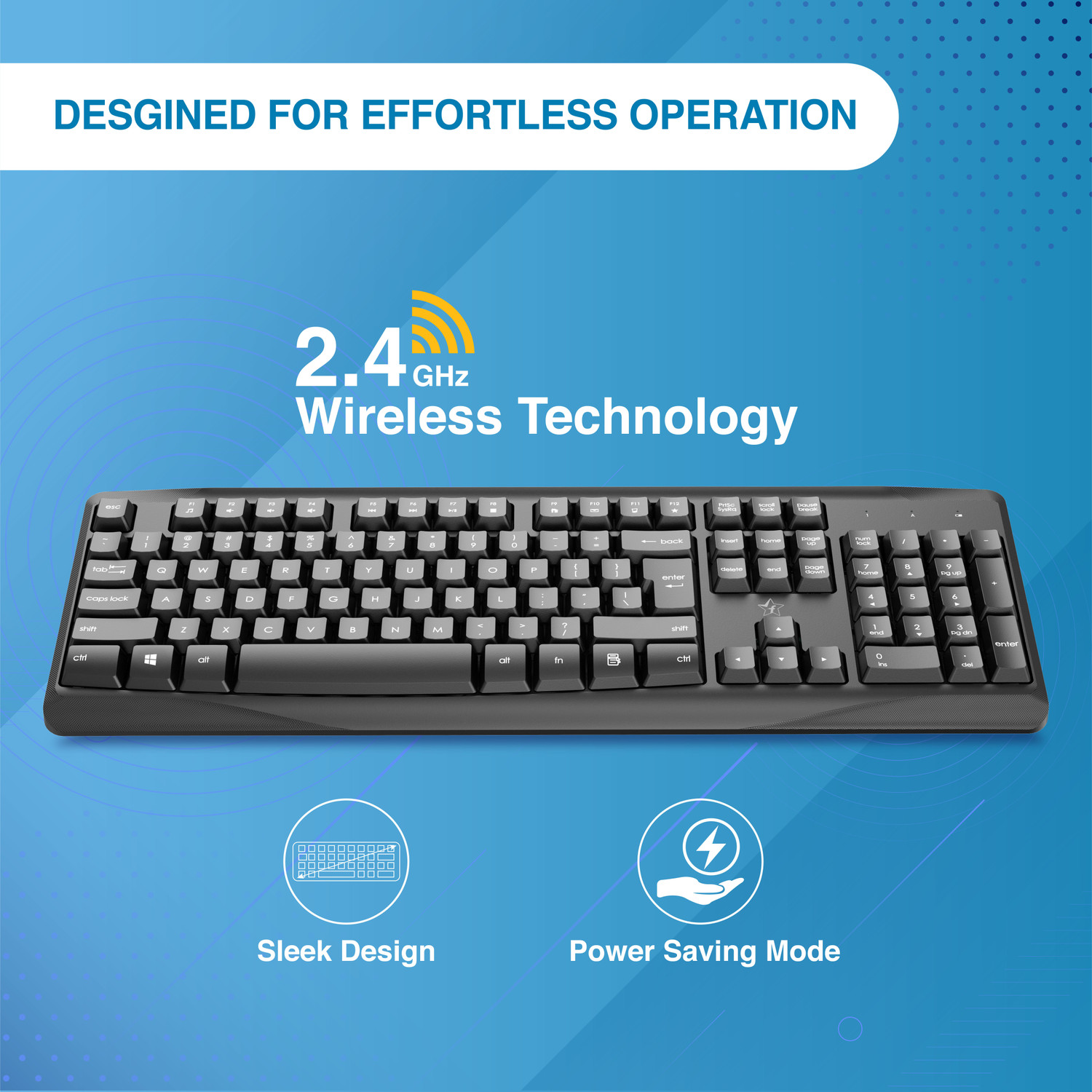 Image of Flipkart SmartBuy IG9100, Keyboard & Mouse Combo- Wireless Standard Multi-device Keyboard Compatible with Desktop, Laptop, Mac